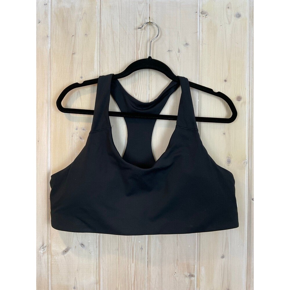 Old Navy Sports Bra Powersoft Go-Dry Medium Support Black Racerback XXL NWT
